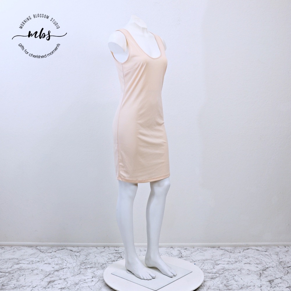 Alexa Admor Sleeveless Minimalist Bodycon Mini Slip Dress‎ Peach Women 6